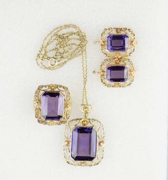 Set Schmuck - Gold, Amethyst - 1935 Set Schmuck - Gold, Amethyst - 1935
