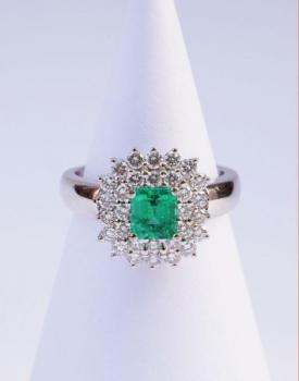 Weißgold Ring - Weißgold, Diamant - 1970 Weißgold Ring - Weißgold, Diamant - 1970