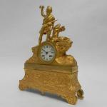 Uhr mit figuralen Skulptur - Bronze, Emaille - 1850