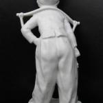 Porzellan Figur Junge - glasiertes Porzellan - 1920