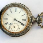 Uhr mit figuralen Skulptur - Silber - 1900