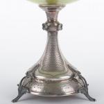 Silberne Aufsatzschale - Silber, Irisierend Glas - 1920