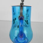 Glaskrug - blaues Glas - 1900