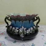 Keramik Jardiniere - Majolika - 1900