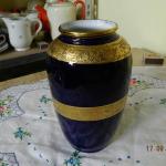 Vase aus Porzellan - weies Porzellan, Kobalt - 1930