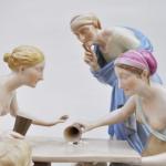 Porzellan Figurengruppe - glasiertes Porzellan, bemaltes Porzellan - Ernst Wahliss - 1910
