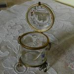 Glasdose - Messing, klares Glas - 1800