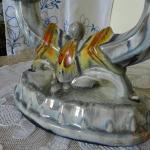 Porzellan Kerzenstnder - weies Porzellan - 1800