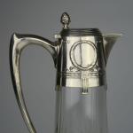 Glaskrug - klares Glas, Silber - 1900