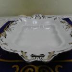 Eckige Porzellan Platte - weies Porzellan - 1830