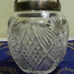 Glasdose - klares Glas, Silber - 1920