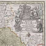 Mappa Geografica Regnum Bohemiae Silesiae, Moraviae et Lusatiae, 1740