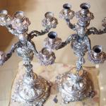 Zwei Silberne Kandelaber - Silber - 1880