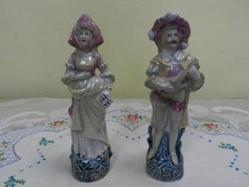 Zwei Porzellan Figuren - weies Porzellan - 1910