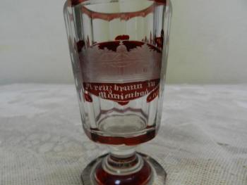 Glserner Kurbecher - klares Glas - 1870