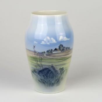 Porzellan Vase - weies Porzellan - 1960