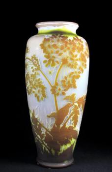 Vase - dickwandiges Glas, berfangglas - mile Gall - 1902