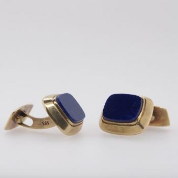 Manschettenknpfe - Gold, Lapis lazuli