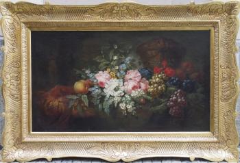 Stillleben mit Blumen - Etienne Lon TREBUTIEN (1823-1871) - 1860
