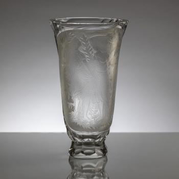 Vase - klares Glas - Boetch Medek (1909- 2005) - 1940