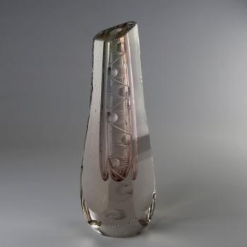 Vase - klares Glas - 1970