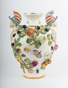 Porzellan Vase - weies Porzellan - 1920
