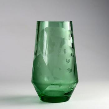 Vase - grnes Glas - 1944