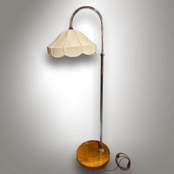 Stehlampe - Chrom, Stoff - 1930