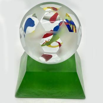 Glas-Briefbeschwerer - berfangglas, handgemachte Glas - 1980