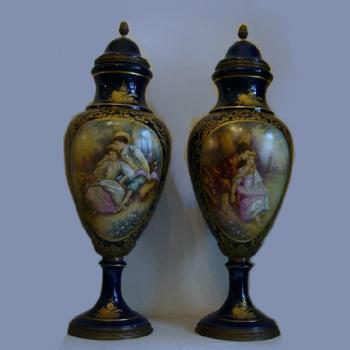 Porzellan Vase - Svres - 1880