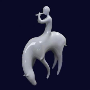 Porzellanfigur - Porzellan, weies Porzellan - J. Jeek / Royal Dux  - 1960