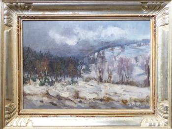 Winterlandschaft - Leinwand - Jindich Stehlk - 1950