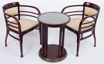 Tisch mit Sesseln - Josef Hoffmann und Otto Wagner