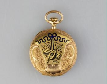 Taschenuhr - Email, Gold - LE PARC - 1900