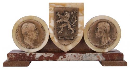 Plakette - Bronze, Marmor - Otakar paniel (1881 - 1955), Karel Othal (1901 - 1972) - 1930