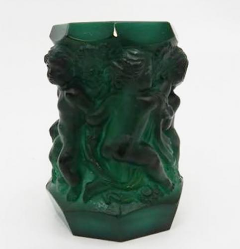Vase - Glas, Malachit - Jade Schlevogt - 1930