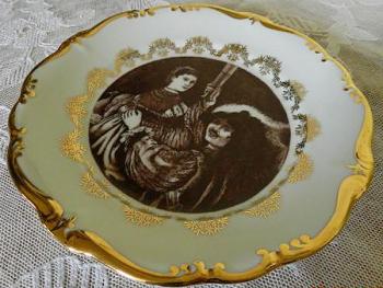 Teller - weißes Porzellan - 1960 Teller - weißes Porzellan - 1960