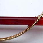 Goldbrosche mit Karneol und Diamanten Goldbrosche mit Karneol und Diamanten
