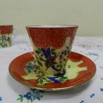 Tasse und Untertasse - weißes Porzellan - 1930 Tasse und Untertasse - weißes Porzellan - 1930