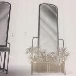 Wandspiegel - massive Buche, Schellakpolitur - 1911 Wandspiegel - massive Buche, Schellakpolitur - 1911