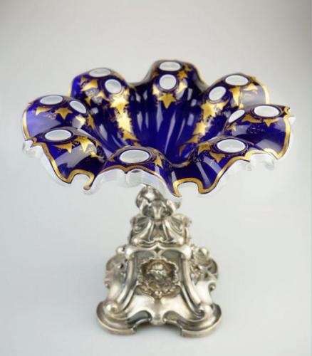 Aufsatzschale - Glas, Silber - 1860 Aufsatzschale - Glas, Silber - 1860