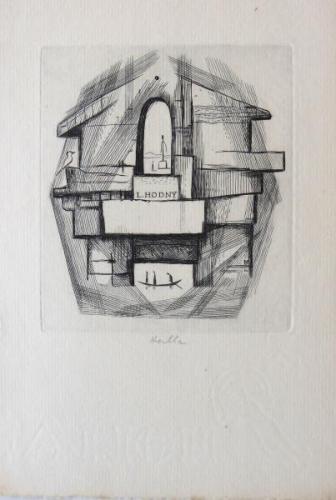 Jan Halla - Ex libris L. Hodny Jan Halla - Ex libris L. Hodny