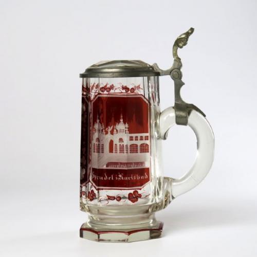 Glas Humpen, Böhmen 1860 Glas Humpen, Böhmen 1860
