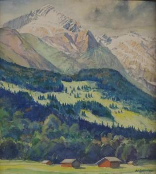 Juliette Schreiner - Alpenlandschaft  Juliette Schreiner - Alpenlandschaft