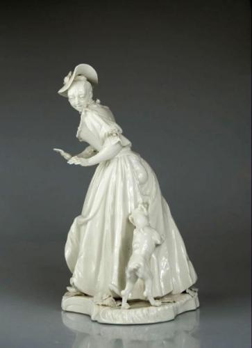 Porzellan Figur Frau - weißes Porzellan - Nymphenburg, Franz Anton Bustelli - 1840 Porzellan Figur Frau - weißes Porzellan - Nymphenburg, Franz Anton Bustelli - 1840