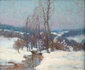 Zdenek Nemastil - Winterlandschaft mit Bach Zdenek Nemastil - Winterlandschaft mit Bach