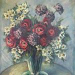 Stillleben mit Blumen - Karton - Karla Jelínková - 1955 Stillleben mit Blumen - Karton - Karla Jelínková - 1955