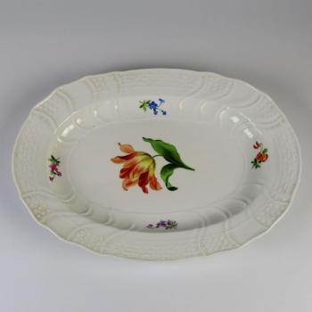 Ovale Schüssel - weißes Porzellan - Meissen - 1950 Ovale Schüssel - weißes Porzellan - Meissen - 1950