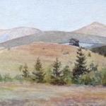 Hugo Carlberg , geschrieben - Blick auf die Hügell Hugo Carlberg , geschrieben - Blick auf die Hügell