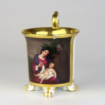 Teetasse - weißes Porzellan - 1850 Teetasse - weißes Porzellan - 1850